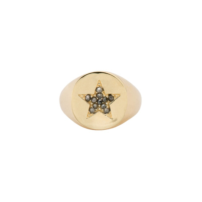 ANNA + NINA The Rise Of The Southern Sun Ring sheriffs-star-signet-ring-gp