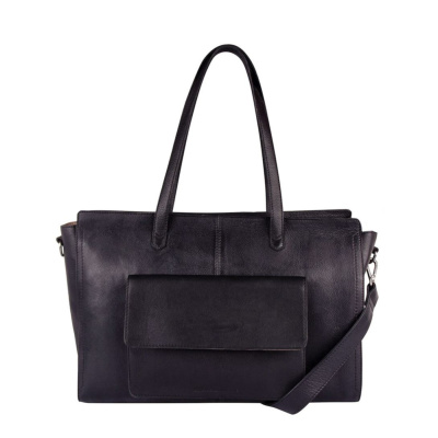 Cowboysbag Essentials Zwarte Leren Luiertas 3295-000100