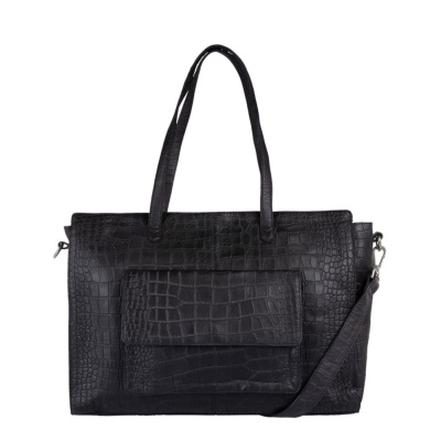 Cowboysbag Essentials Zwarte Leren Luiertas 3295-000106