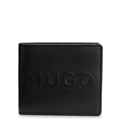 Hugo Boss HUGO Zwarte Leren Billfold Portemonnee 50492139-001