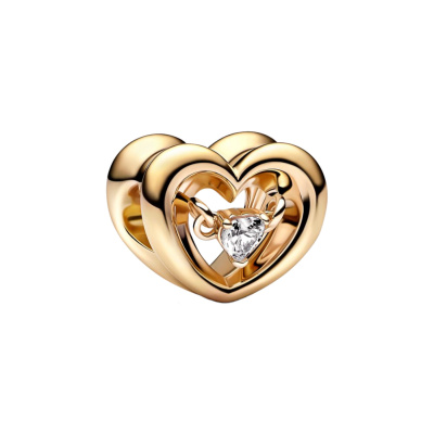 Pandora Moments Open Heart Bedel 762493C01 Met 14K Gouden Plating