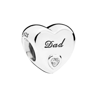 Pandora Moments Zilveren Dad's Love Bedel 796458CZ