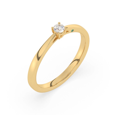 Diamo Diamonds 14 Karaat Gouden Ring Met Diamant 9-DD001-YG-10