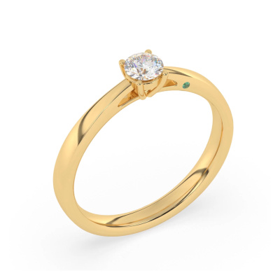 Diamo Diamonds 14 Karaat Gouden Ring Met Diamant 9-DD001-YG-30