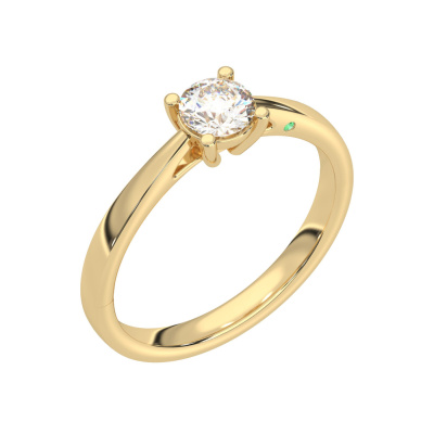 Diamo Diamonds 14 Karaat Gouden Ring Met Diamant 9-DD001-YG-50