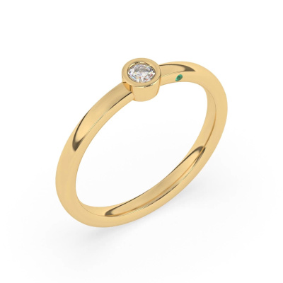 Diamo Diamonds 14 Karaat Gouden Ring Met Diamant 9-DD004-YG-10