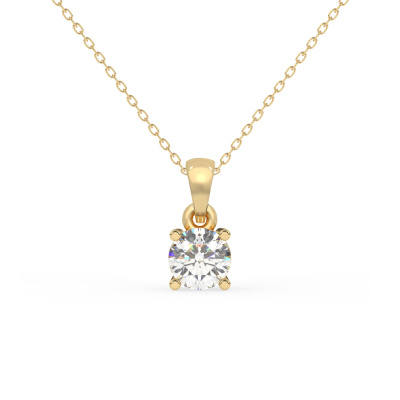 Diamo Diamonds 14 Karaat Gouden Ketting Met Diamant 9-DD013-YG-10-N