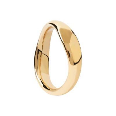 P D Paola Motion 925 Sterling Zilveren Goudkleurige Pirouette Ring AN01-462 