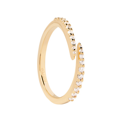 PD Paola The New Essentials 925 Sterling Zilveren Ring AN01-805 Met 18k Gouden Plating