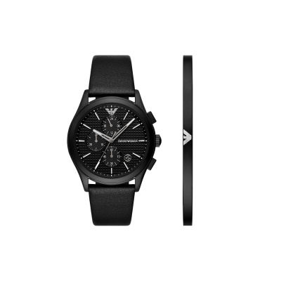 Emporio Armani Heren Horloge en Armband Giftset AR80070SET