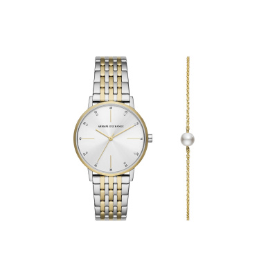 Armani Exchange Dames Horloge en Armband Giftset AX7156SET