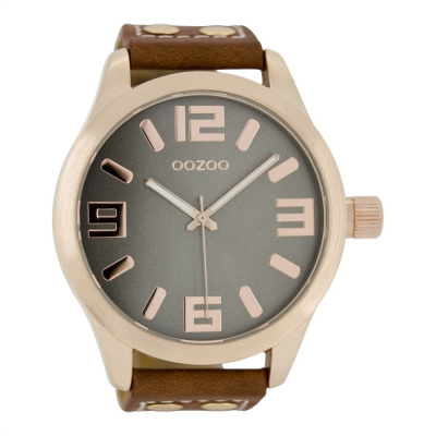OOZOO Timepieces Cognac/Grijs C1106 (51MM)
