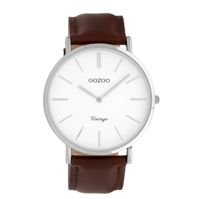 OOZOO Vintage Bruin/Wit horloge C9830 (40 mm)