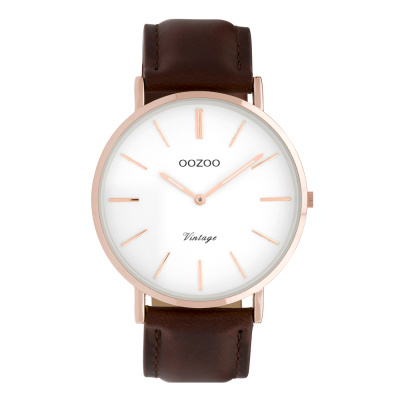 OOZOO Vintage Bruin/Wit horloge C9832 (40 mm)
