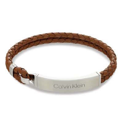 Calvin Klein Bruine Leren Armband CJ35000405