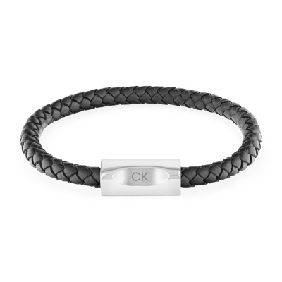 Calvin Klein Zwarte Leren Armband CJ35000571