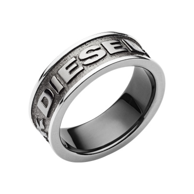 Diesel Steel Zilverkleurige Gunmetal Ring DX1108060