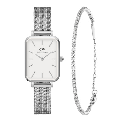 Daniel Wellington Quardo Dames Horloge en Armband Giftset DW00590016