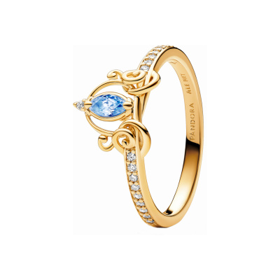 Pandora Disney Cinderella Ring 163059C01 Met 14 Karaat Gouden Plating