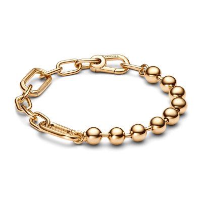 Pandora Me Bead & Link Chain Armband 562793C00 Met 14 Karaat Gouden Plating