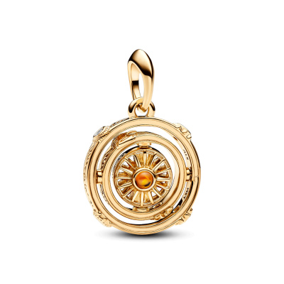 Pandora Project House Spinning Astrolabe Bedel 762971C01 Met 14 Karaat Gouden Plating