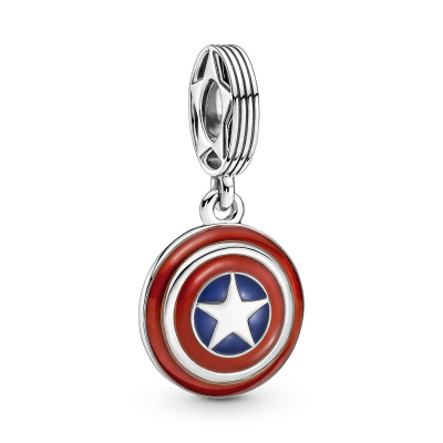 Pandora Disney 925 Sterling Zilveren Marvel Captain America's Shield Bedel 790780C01