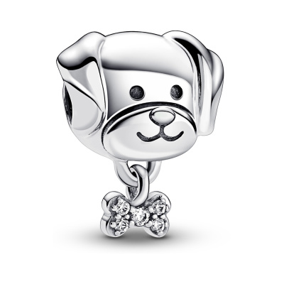 Pandora Moments 925 Sterling Zilveren Pet Dog & Bone Bedel 792254C01