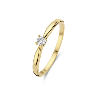 Isabel Bernard De la Paix Christine 14 karaat gouden ring | diamant 0.10 ct | IBD330003