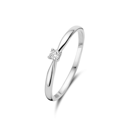 Isabel Bernard De la Paix Céline 14 karaat witgouden ring | diamant 0.05 ct | IBD330004