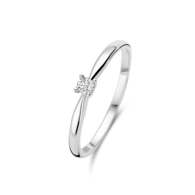 Isabel Bernard De la Paix Celesse 14 karaat witgouden ring | diamant 0.07 ct | IBD330005