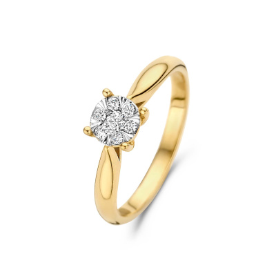 Isabel Bernard De la Paix Hanaé 14 karaat gouden ring | diamant 0.14 ct | IBD330008