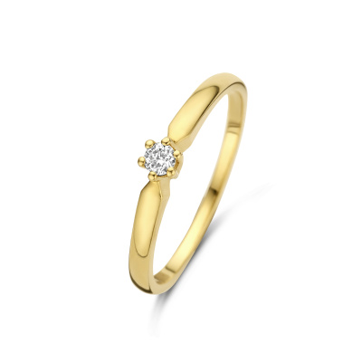 Isabel Bernard De la Paix Sylvie 14 karaat gouden ring | diamant 0.07 ct | IBD330011