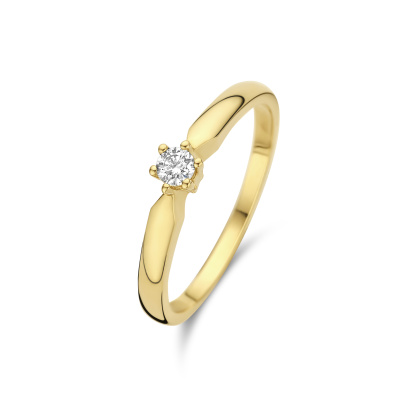 Isabel Bernard De la Paix Sybil 14 karaat gouden ring | diamant 0.10 ct | IBD330012