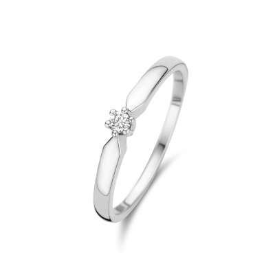 Isabel Bernard De la Paix Emily 14 karaat witgouden ring | diamant 0.05 ct | IBD330013