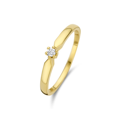 Isabel Bernard De la Paix Emily 14 karaat gouden ring | diamant 0.05 ct | IBD330020