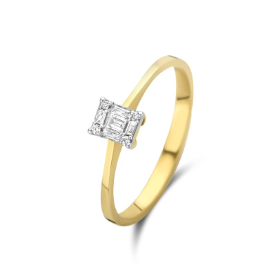 Isabel Bernard De la Paix Maxime 14 Karaat Gouden Ring | Diamant 0.10 ct | IBD330022