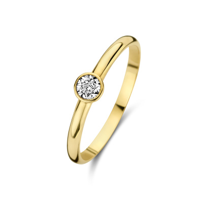 Isabel Bernard De La Paix Inaya 14 Karaat Gouden Ring | Diamant 0.02 ct | IBD330025