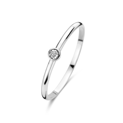 Isabel Bernard De La Paix Inaya 14 Karaat Witgouden Ring | Diamant 0.01 ct | IBD330026