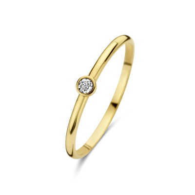 Isabel Bernard De La Paix Inaya 14 Karaat Gouden Ring | Diamant 0.01 ct | IBD330027