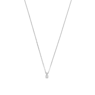 Isabel Bernard De la Paix Celesse 14 karaat witgouden collier | diamant 0.07 ct | IBD350005