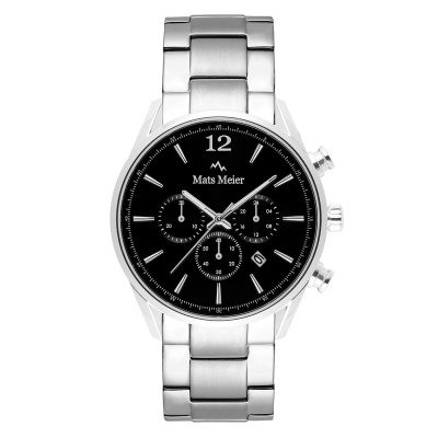 Mats Meier Grand Cornier Chrono Zwart/Zilverkleurig horloge MM00110