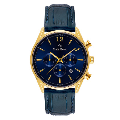 Mats Meier Grand Cornier Chrono Blauw/Blauw horloge MM00123