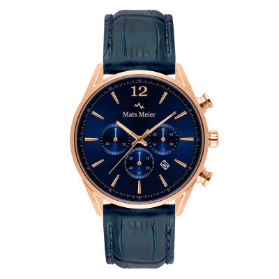 Mats Meier Grand Cornier Blauw Chrono horloge MM00131