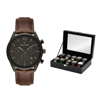 Mats Meier Grand Combin Heren Horloge en Horlogebox Giftset MM90028