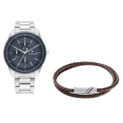Tommy Hilfiger Heren Gift Set met Horloge en Armband TH2770014B