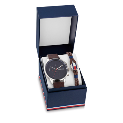 Tommy Hilfiger Heren Horloge en Armband Giftset TH2770143
