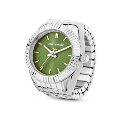 Violet Hamden Sunrise Zilverkleurige Watch Ring VH07020