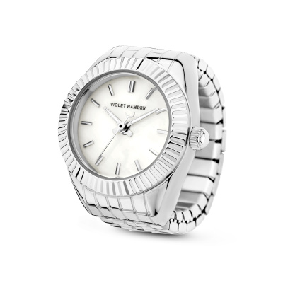 Violet Hamden Sunrise Zilverkleurige Watch Ring VH07021
