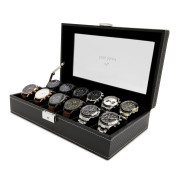 Mats Meier Mont Fort zwarte horlogebox voor 12 horloges